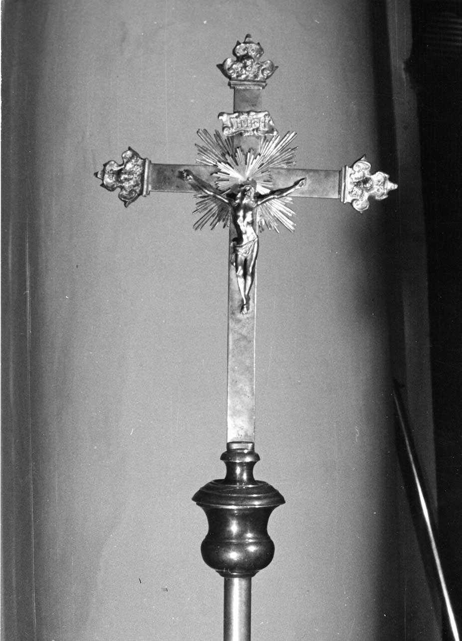 croce processionale, opera isolata - bottega Italia centrale (sec. XVIII)