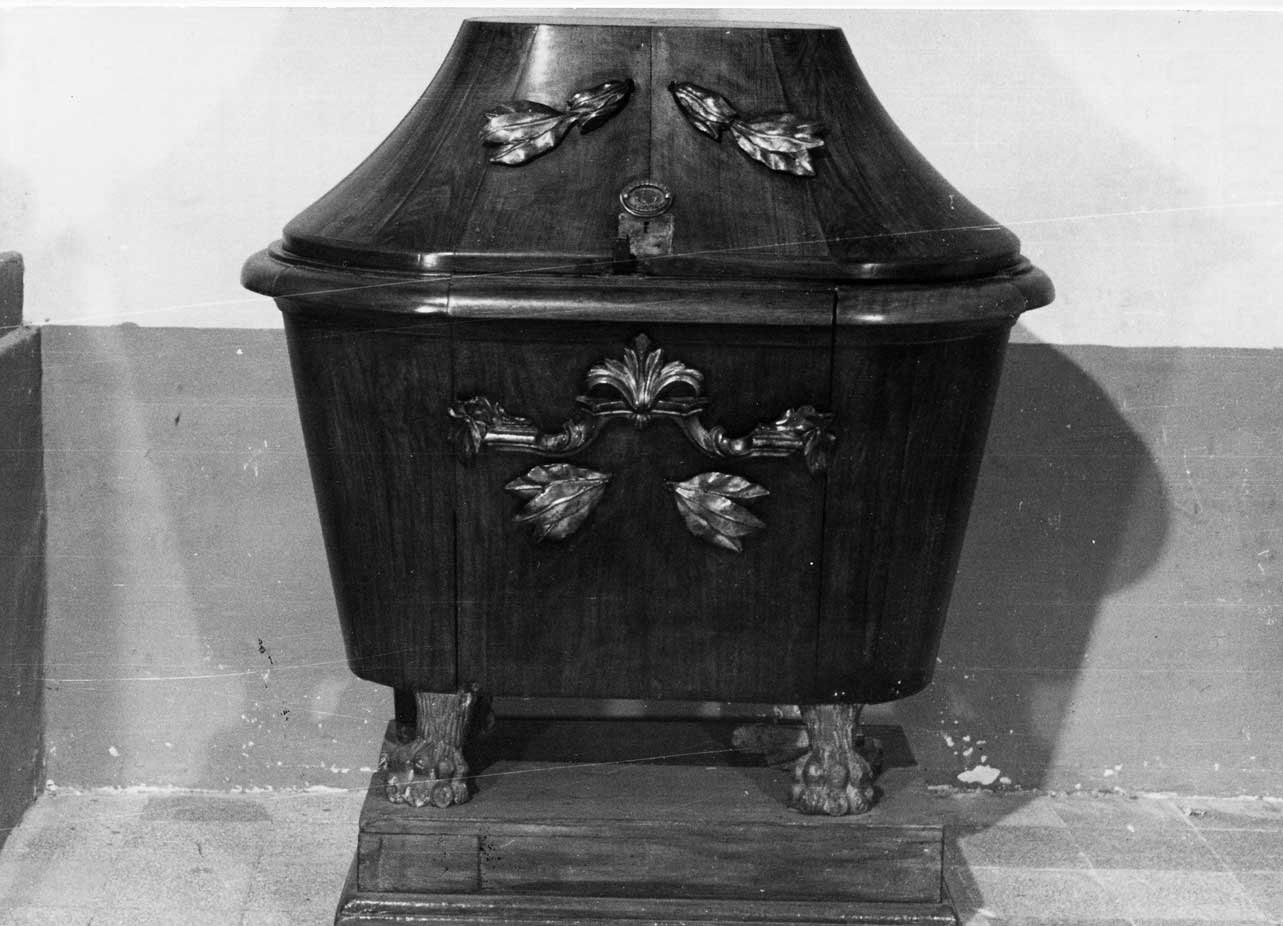 baldacchino architettonico del fonte battesimale, opera isolata - bottega Italia centrale (sec. XVII)