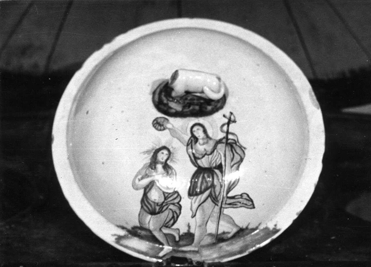 coperchio del fonte battesimale, paio - bottega Italia centrale (sec. XVII)