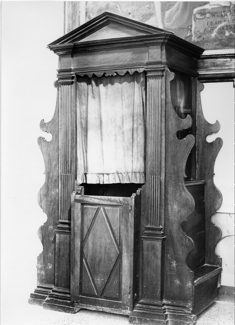 confessionale, opera isolata - bottega Italia centrale (fine sec. XVIII)