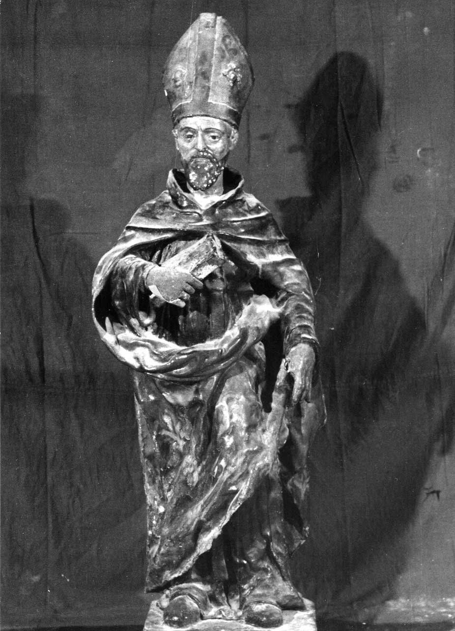 Sant'Agostino (statua, opera isolata) - bottega Italia centrale (sec. XVII)