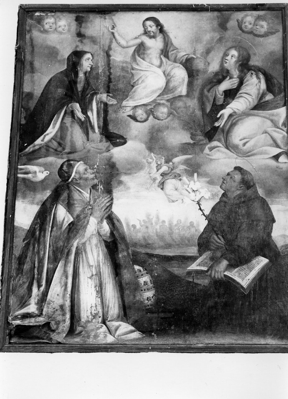 Cristo in gloria e Santi (dipinto, opera isolata) - ambito Italia centrale (sec. XVII)