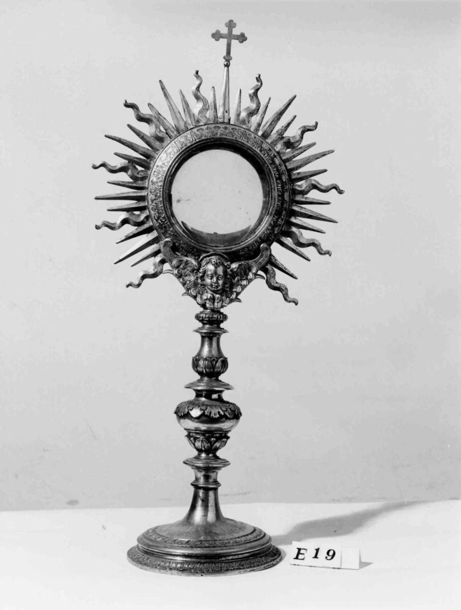 ostensorio - a raggiera, opera isolata - bottega Italia centrale (sec. XVII)