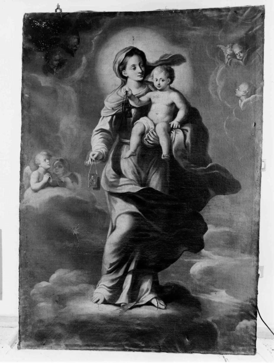 Madonna dello Scapolare, Madonna con Bambino (dipinto, opera isolata) di Refini Francesco (attribuito) (seconda metà, seconda metà sec. XVII, sec. XVII)