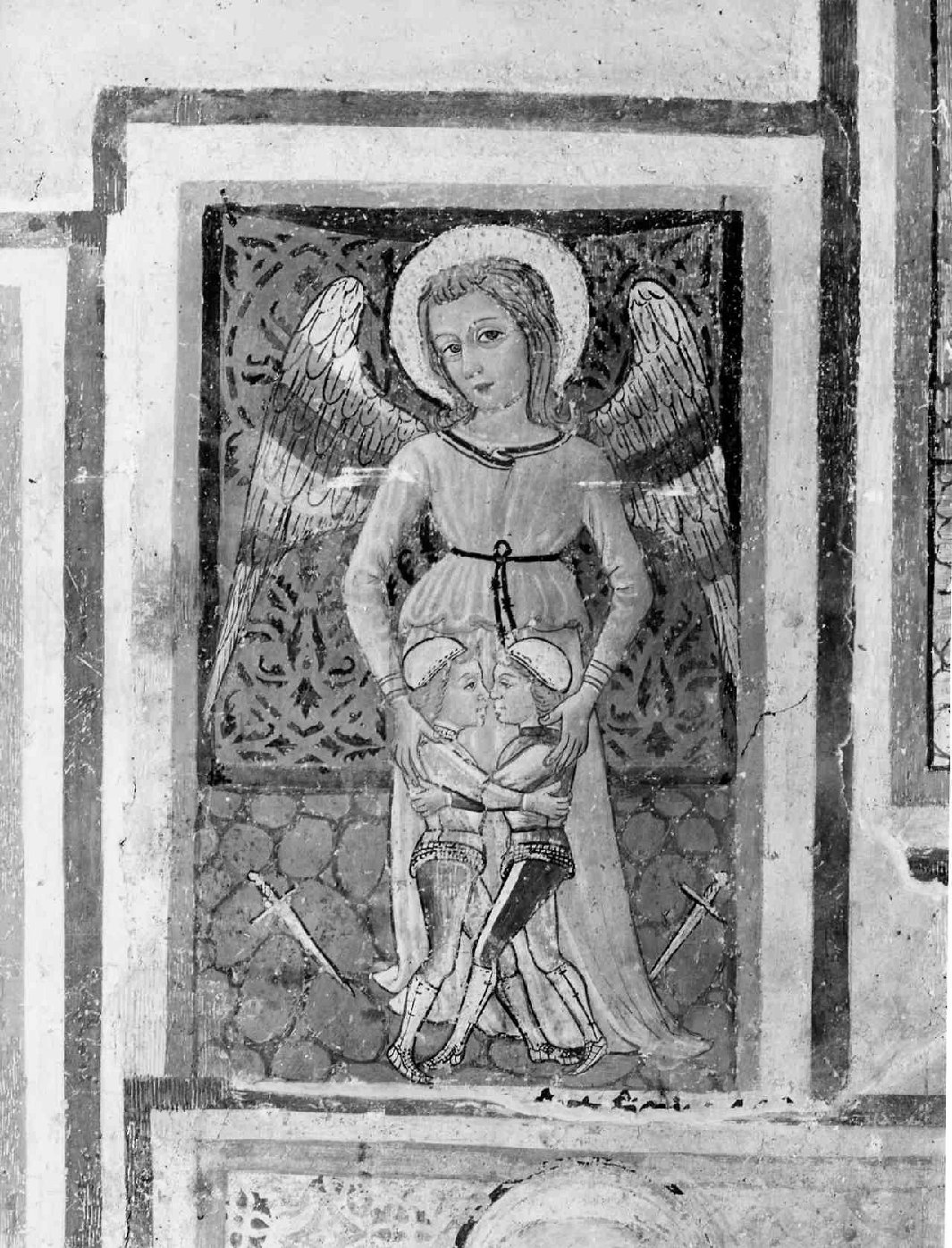 angelo della Pace, angelo (dipinto, complesso decorativo) - ambito umbro-marchigiano (inizio sec. XVI)