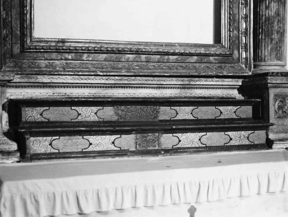 gradino d'altare, elemento d'insieme - bottega umbra (sec. XIX)