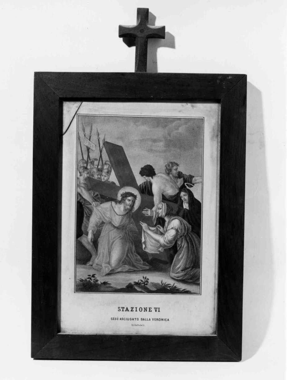 stazione VI: Gesù asciugato dalla Veronica (Via Crucis, serie) - bottega romana (sec. XX)