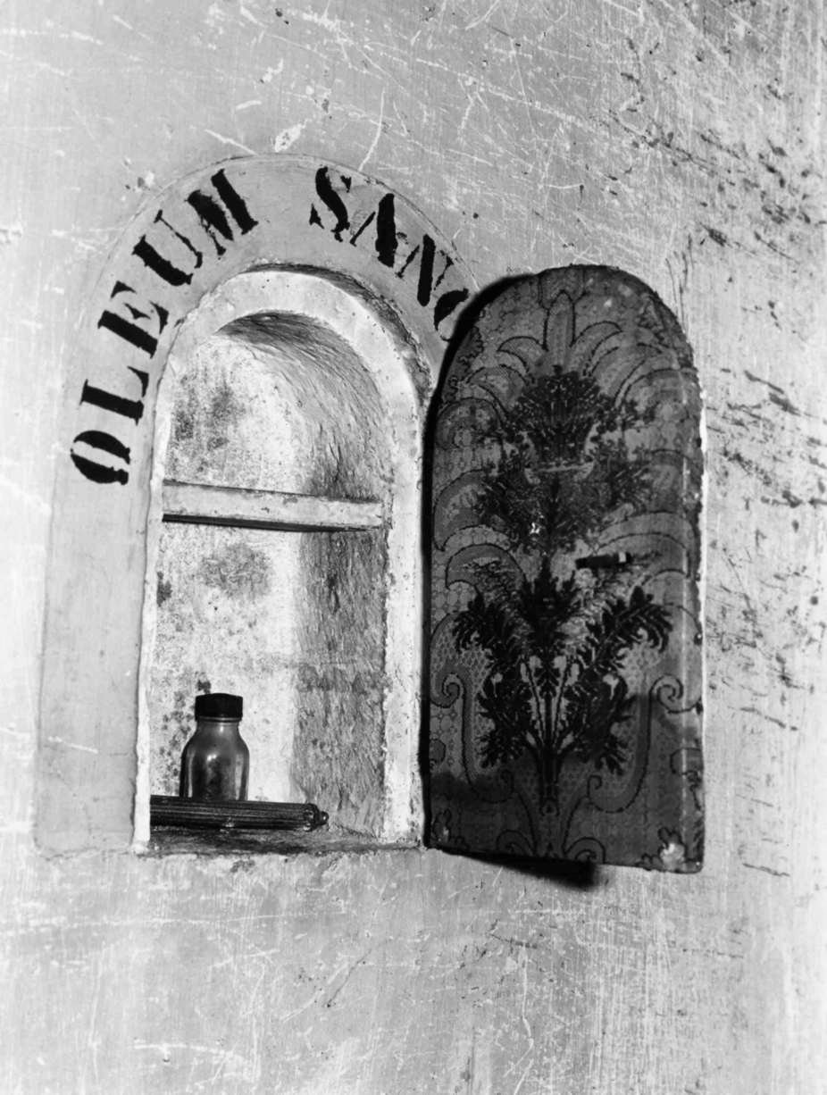 anta di armadietto per oli santi, opera isolata - bottega umbra (sec. XX)