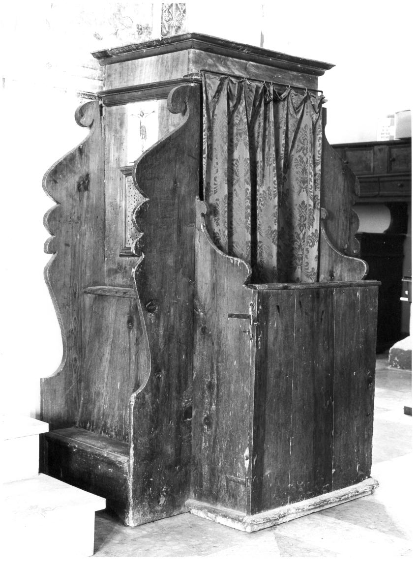 confessionale - bottega italiana (sec. XVIII)