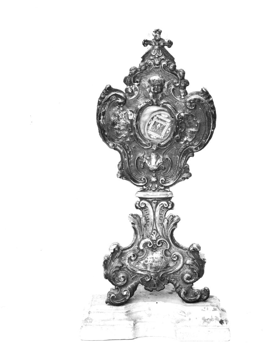 reliquiario - a ostensorio - bottega italiana (sec. XVIII)