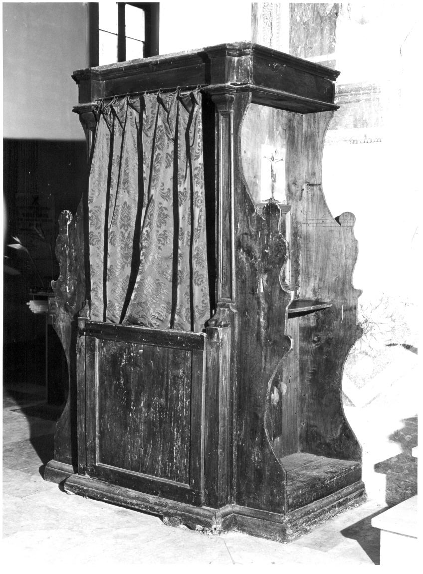 confessionale - bottega italiana (sec. XVIII)