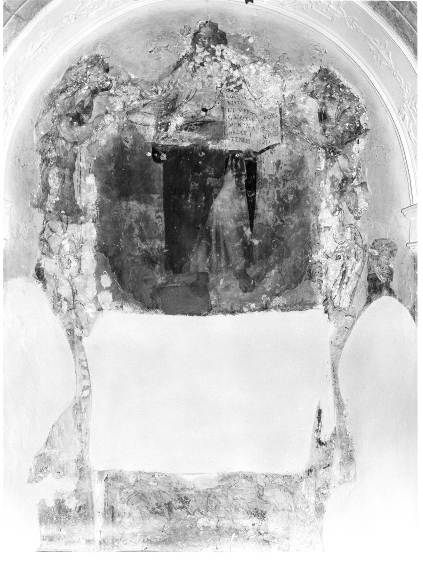 Cristo tra angeli (dipinto, frammento) - ambito umbro (sec. XVI)