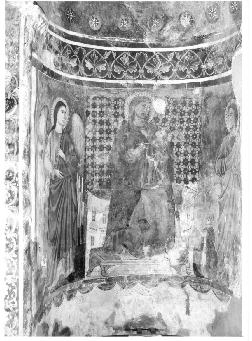 Madonna in trono con Bambino tra San Michele Arcangelo e San Gabriele Arcangelo (dipinto) - ambito umbro (primo quarto sec. XIV)