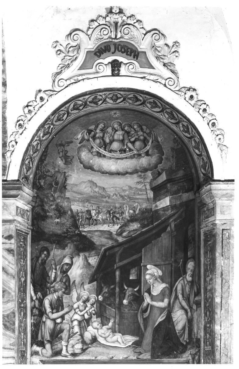 adorazione dei pastori (dipinto) di Iacopo Siculo (cerchia) (sec. XVI)