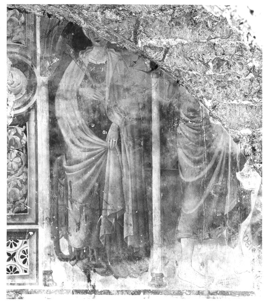 Santa Caterina d'Alessandria e San Giovanni Battista (dipinto, frammento) - ambito umbro (seconda metà sec. XV)