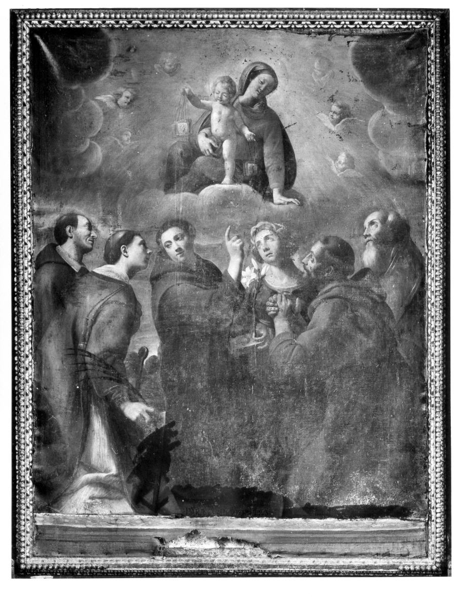 Madonna del Carmelo e santi (dipinto) di Manenti Vincenzo (sec. XVII)