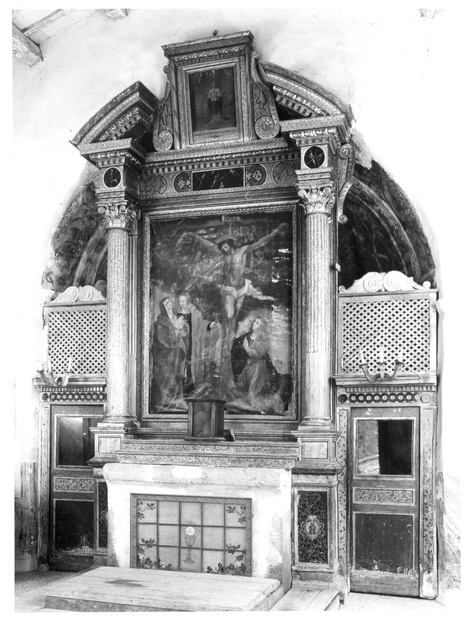 mostra architettonica d'altare - bottega umbra (sec. XVII)