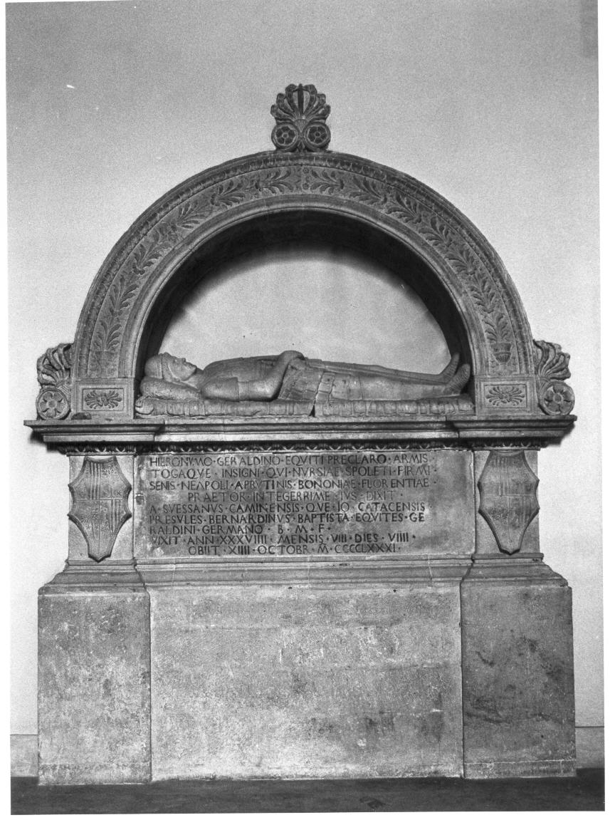 monumento funebre - bottega italiana (sec. XV)