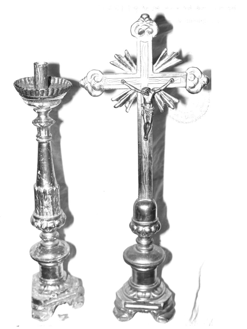 candeliere d'altare, serie - bottega umbra (sec. XIX)