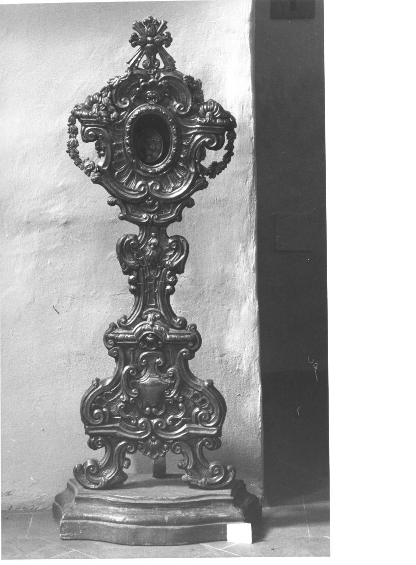 reliquiario - a ostensorio, serie - bottega umbra (sec. XVIII)