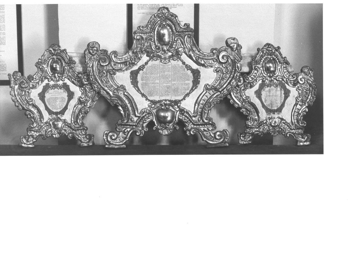 cartagloria, elemento d'insieme - bottega umbra (sec. XVIII)