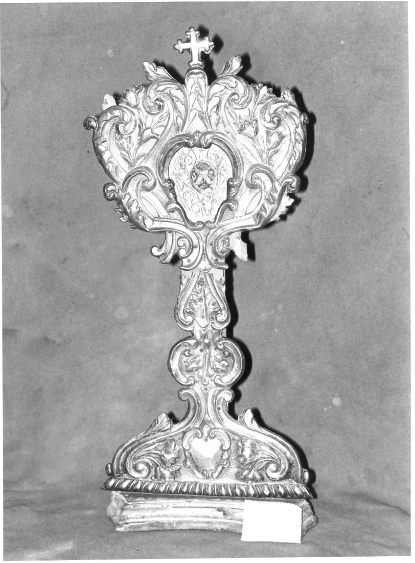 reliquiario - a ostensorio - bottega umbra (secc. XVIII/ XIX)