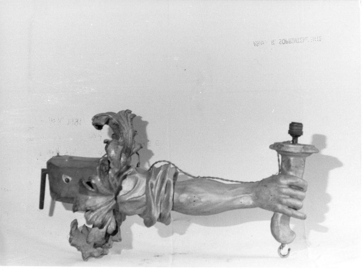 braccio portalumi da chiesa, coppia - bottega umbra (sec. XVIII)