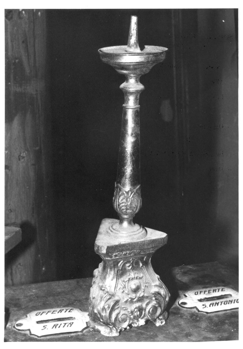 candeliere d'altare - bottega italiana (seconda metà sec. XIX)