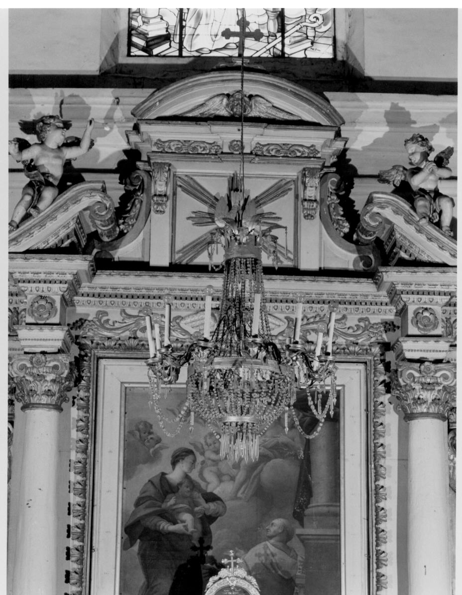 lampadario da chiesa, coppia - bottega italiana (prima metà sec. XIX)
