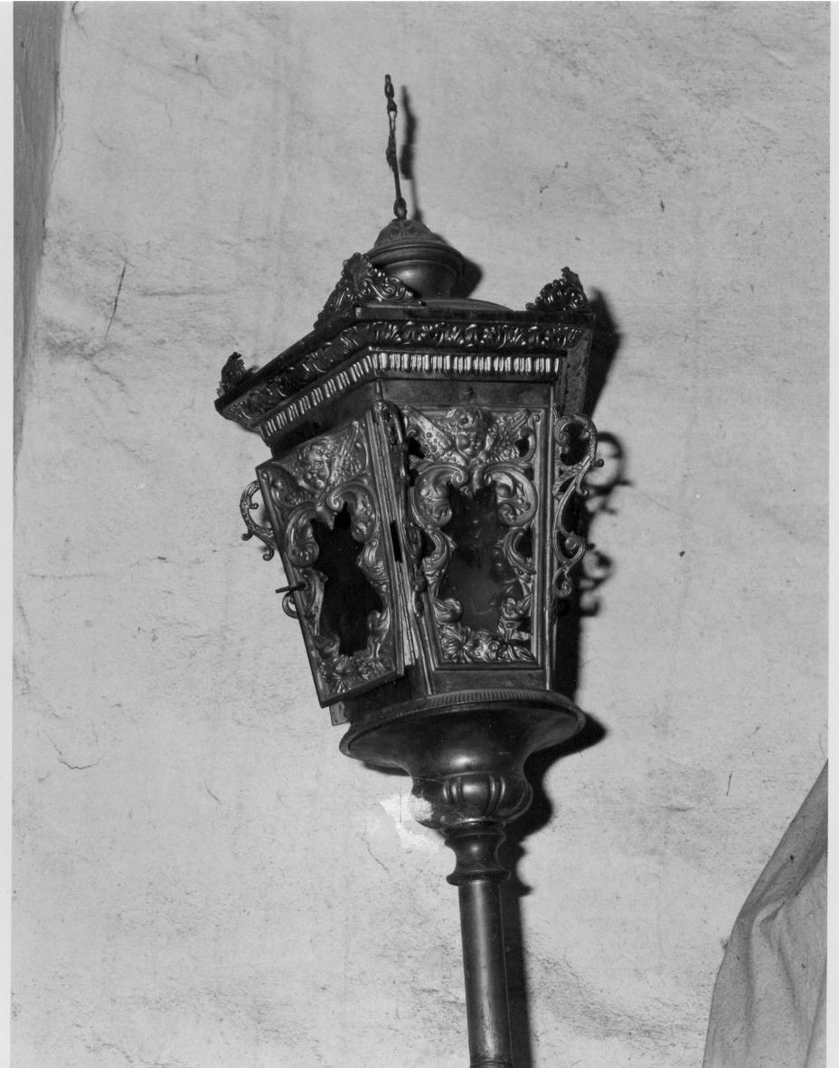 lanterna processionale, opera isolata - bottega italiana (fine/inizio secc. XIX/ XX)