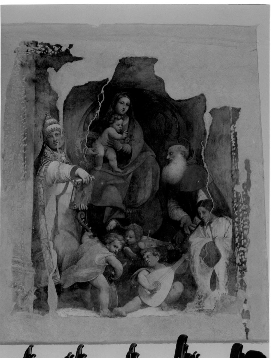 Madonna con Bambino e Santi (dipinto) di Sacchis Giovanni Antonio de' detto Pordenone (sec. XVI)