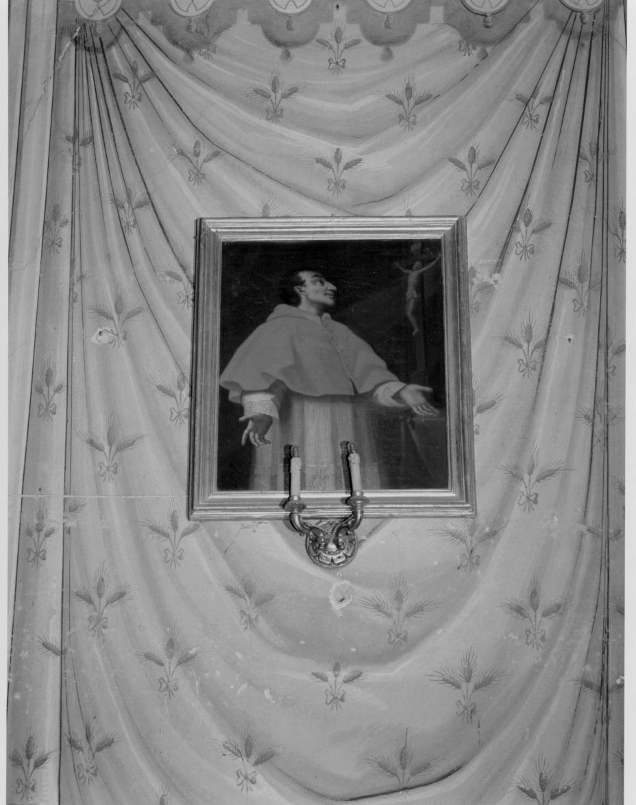 San Carlo Borromeo in adorazione della croce (dipinto) - ambito italiano (sec. XVIII)