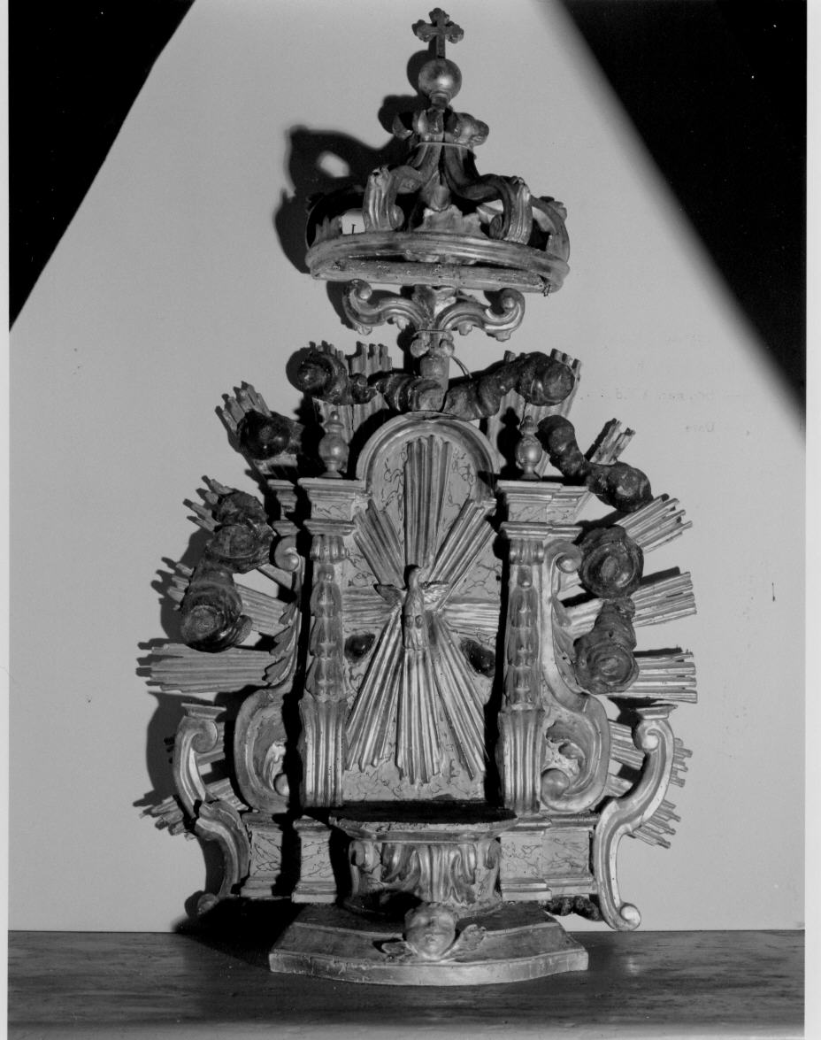 tronetto per esposizione eucaristica, opera isolata - bottega umbra (sec. XVII)