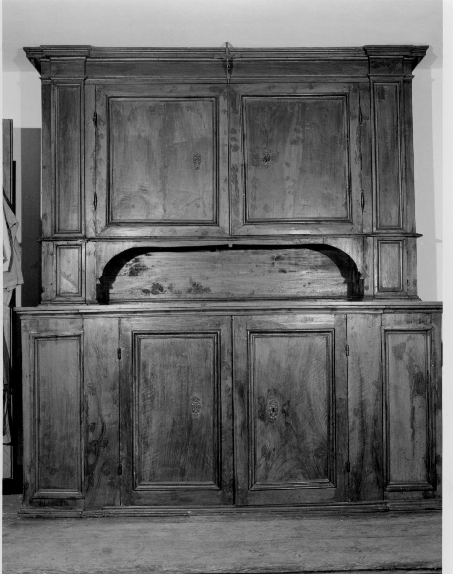 credenza da sacrestia con alzata, opera isolata - bottega umbra (sec. XIX)