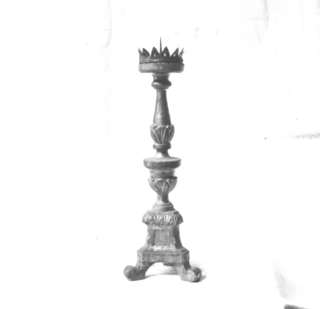 candeliere d'altare, serie - bottega italiana (sec. XIX)