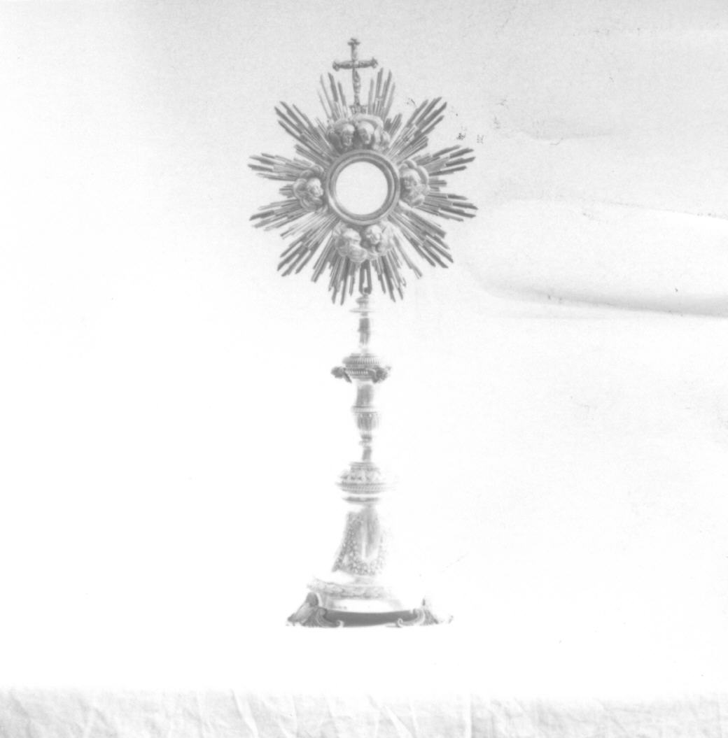 ostensorio - a raggiera - bottega Italia centrale (sec. XIX)