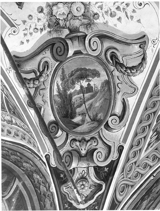 paesaggio roccioso (dipinto, elemento d'insieme) - ambito umbro (prima metà sec. XVII)