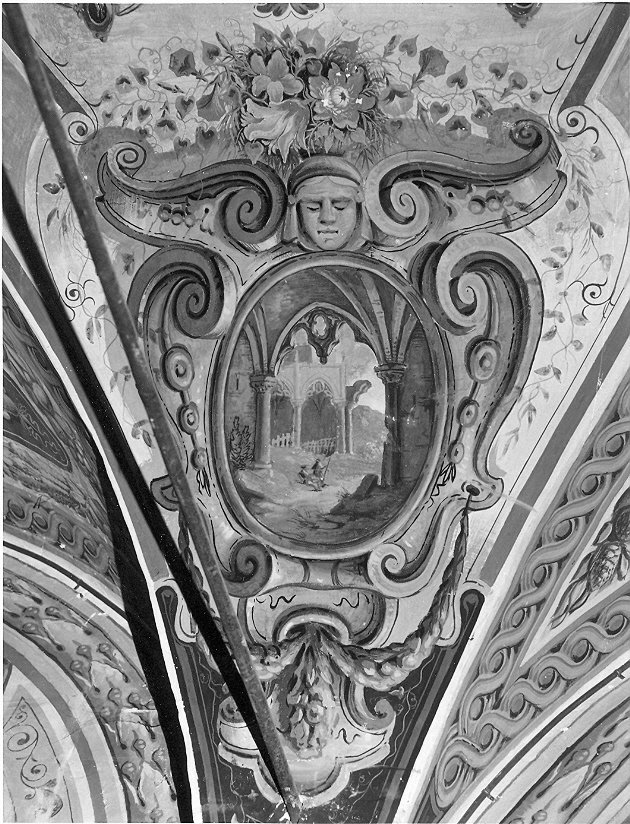 paesaggio con architetture (dipinto, elemento d'insieme) - ambito umbro (prima metà sec. XVII)