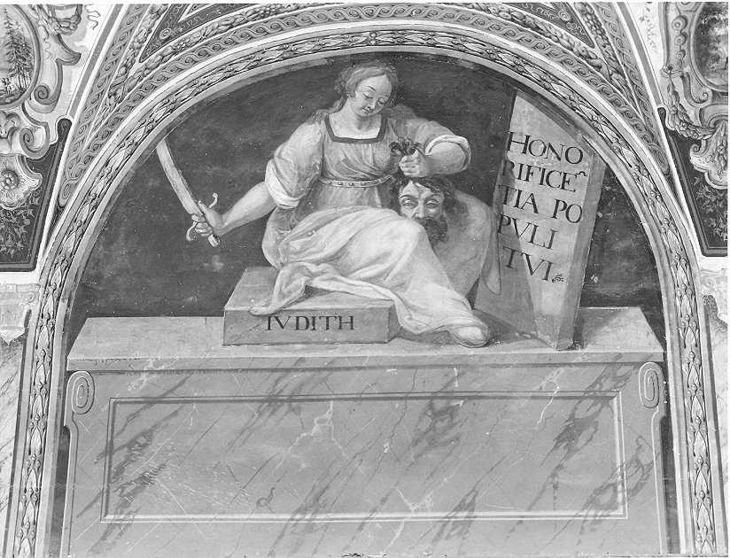 Giuditta con la testa di Oloferne e la spada (dipinto, elemento d'insieme) - ambito umbro (sec. XVI)