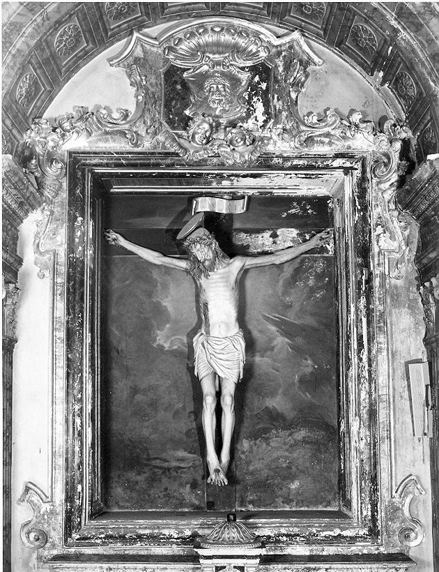 crocifisso, elemento d'insieme di Bastoni Eusebio da Perugia (attribuito) (sec. XV)