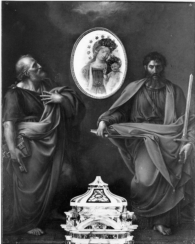 San Pietro e San Paolo (dipinto, opera isolata) di Wicar Jean detto Baptiste (attribuito) (sec. XIX)