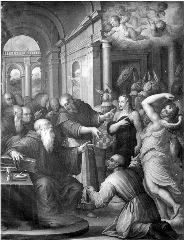 San Benedetto (dipinto, opera isolata) di Vasari Giorgio (attribuito) (sec. XVI)