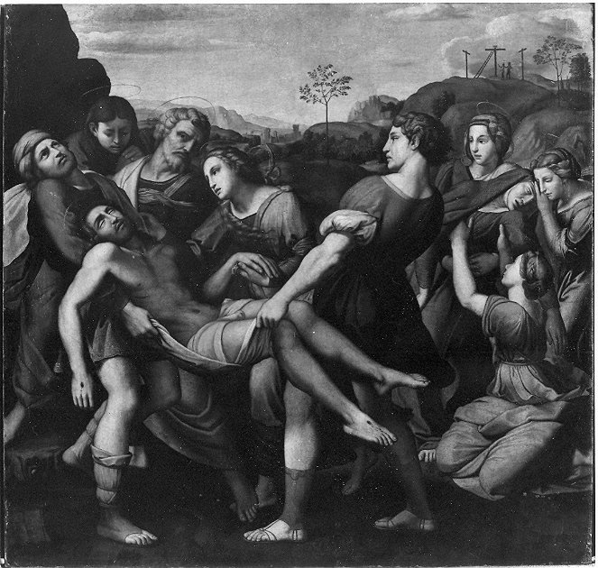 deposizione (dipinto, opera isolata) di Salvi Giovanni Battista detto Sassoferrato (attribuito) (sec. XVII)