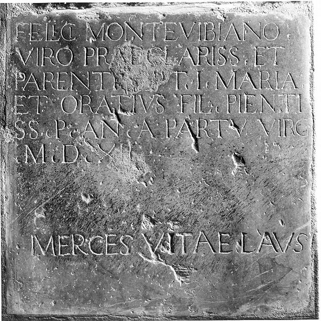 lapide, opera isolata - bottega umbra (sec. XVI)