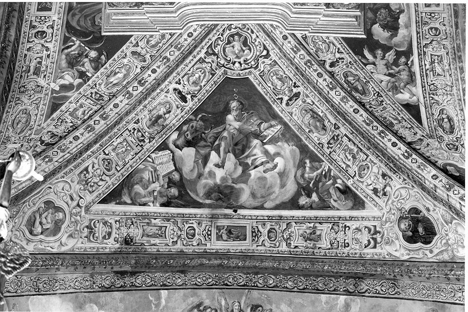 San Luca (dipinto, elemento d'insieme) di Bandiera Benedetto (attribuito) (sec. XVI)
