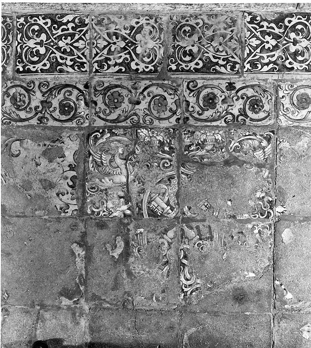 pavimento a mattonelle, opera isolata di Mancini Giacomo di Tommaso detto El frate (attribuito) (sec. XVI)