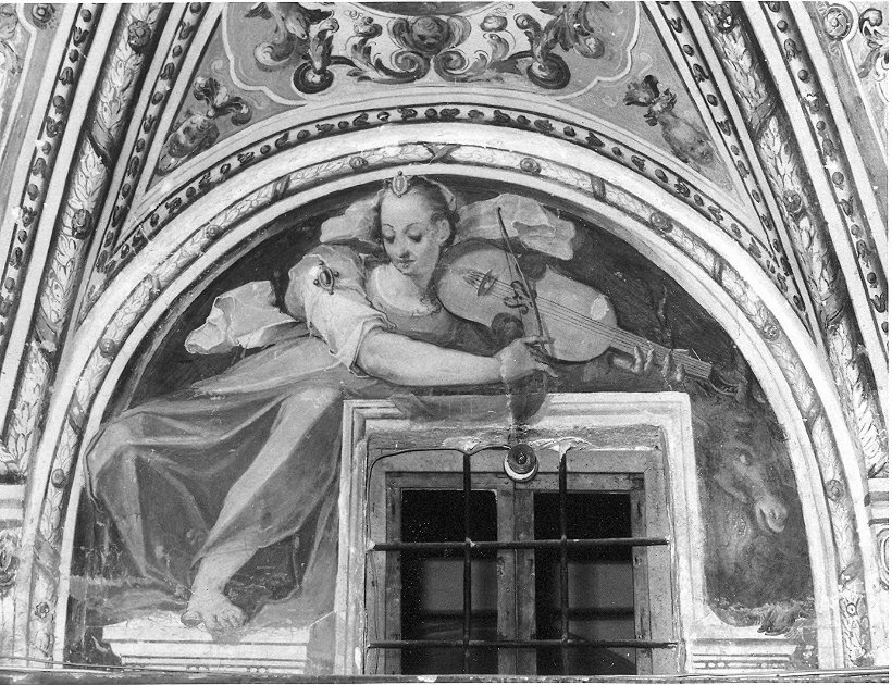 figura allegorica femminile (dipinto, elemento d'insieme) di Bandiera Benedetto (e aiuti) (sec. XVI)