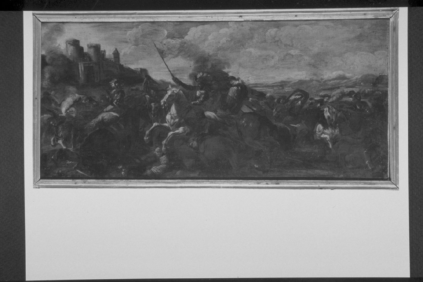 scena di battaglia (dipinto, opera isolata) di Rosa Salvator (maniera) (sec. XVII)