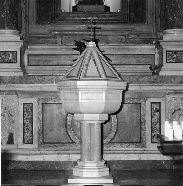 fonte battesimale, opera isolata - bottega umbra (metà sec. XX)