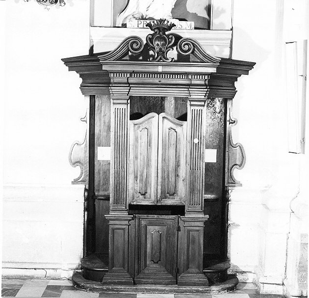 confessionale, serie - bottega umbra (secondo quarto sec. XVII)